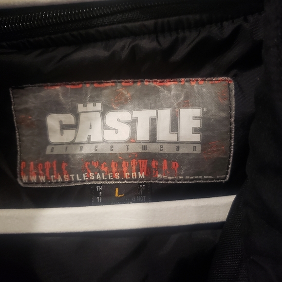 CASTLE X Street Wear Snowmobile Winter Jacket Blue Black Size Large - Picture 3 of 8